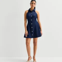 Bold Elements Womens Sleeveless Fit + Flare Dress