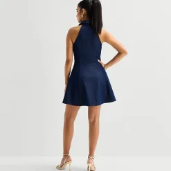 Bold Elements Womens Sleeveless Fit + Flare Dress