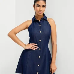 Bold Elements Womens Sleeveless Fit + Flare Dress