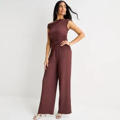 Bold Elements Womens Straight Mid Rise Pull-On Pant