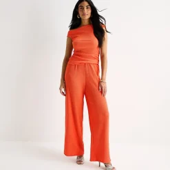 Bold Elements Womens Straight Mid Rise Pull-On Pant