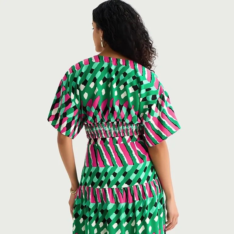 Bold Elements Womens V Neck Elbow Sleeve Blouse