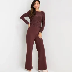 Bold Elements Womens Wide Leg High Rise Trouser