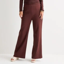 Bold Elements Womens Wide Leg High Rise Trouser