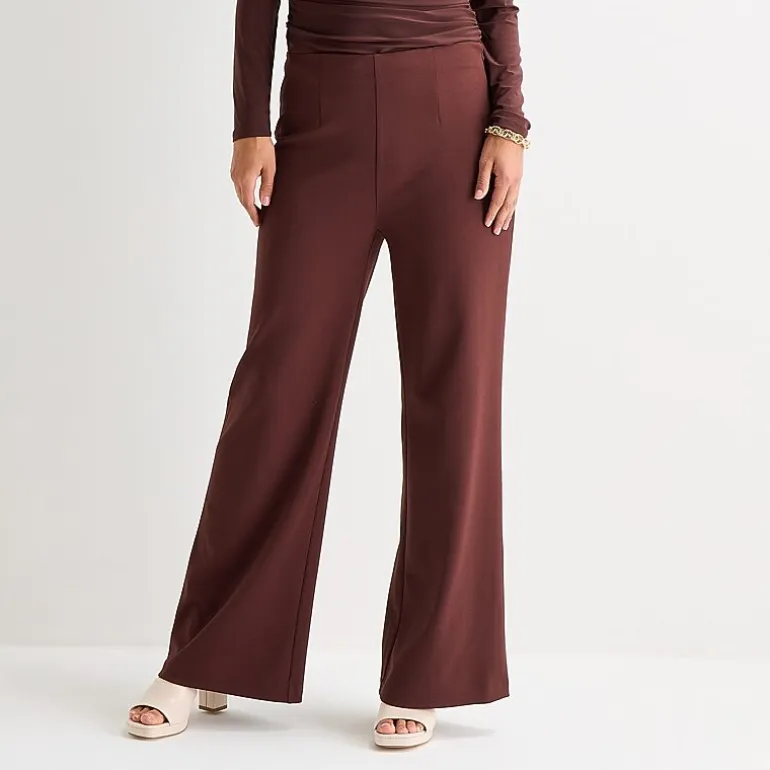 Bold Elements Womens Wide Leg High Rise Trouser