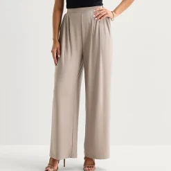 Bold Elements Womens Wide Leg Pleated Pant