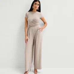 Bold Elements Womens Wide Leg Pleated Pant