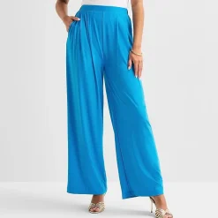 Bold Elements Womens Wide Leg Pleated Pant