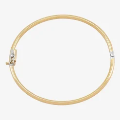 Bonded Brilliance Womens 14K Gold Bonded With Sterling Silver Bangle Bracelet