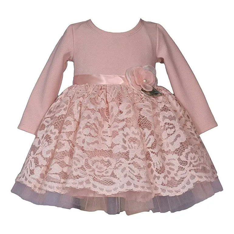 Bonnie Jean Baby Girls Long Sleeve Fit + Flare Dress
