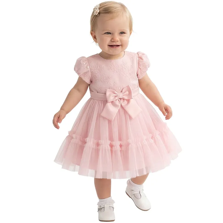 Bonnie Jean Baby Girls Short Sleeve A-Line Dress