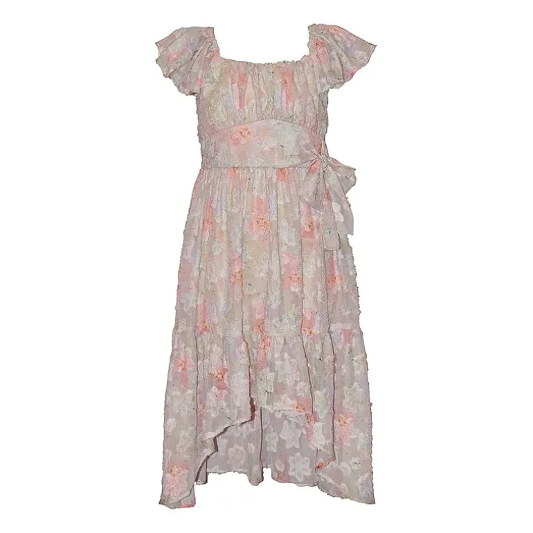 Bonnie Jean Big Kid Girls Short Sleeve Flutter A-Line Dress
