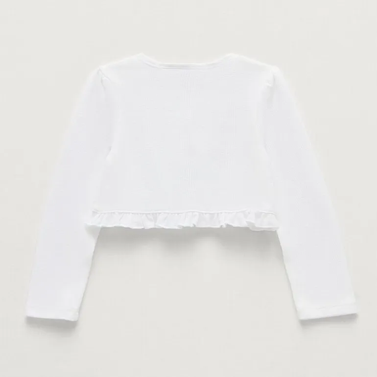 Bonnie Jean Toddler Girls Round Neck Long Sleeve Button Cardigan