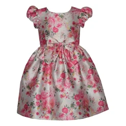 Bonnie Jean Toddler Girls Short Sleeve Puffed A-Line Dress