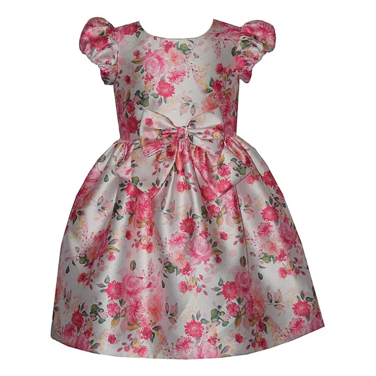 Bonnie Jean Toddler Girls Short Sleeve Puffed A-Line Dress