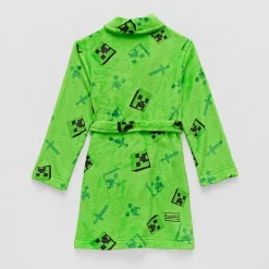Boys Plush Long Sleeve Mid Length Robe
