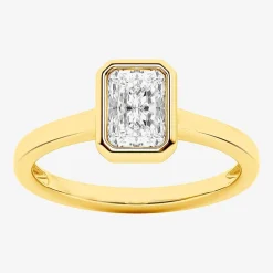 Bridal Addiction (G / Si1-Si2) Womens 1 CT. T.W. Lab Grown White Diamond 10K Gold Solitaire Engagement Ring