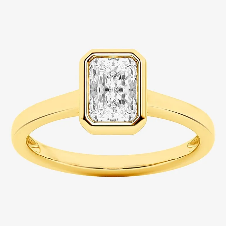 Bridal Addiction (G / Si1-Si2) Womens 1 CT. T.W. Lab Grown White Diamond 10K Gold Solitaire Engagement Ring