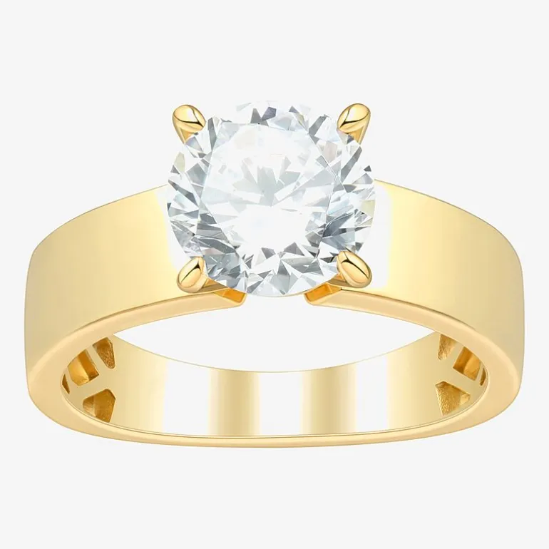 Bridal Addiction (H-I / Si1-Si2) Womens 2 CT. T.W. Lab Grown White Diamond 14K Gold Round Solitaire Engagement Ring