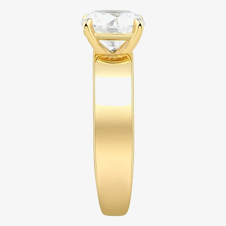 Bridal Addiction (H-I / Si1-Si2) Womens 2 CT. T.W. Lab Grown White Diamond 14K Gold Round Solitaire Engagement Ring