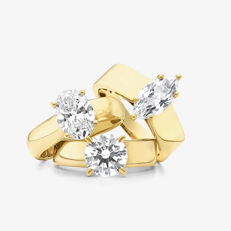 Bridal Addiction (H-I / Si1-Si2) Womens 2 CT. T.W. Lab Grown White Diamond 14K Gold Round Solitaire Engagement Ring