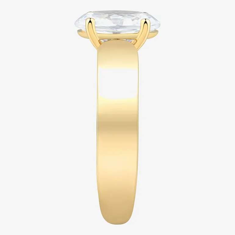 Bridal Addiction (H-I / Si1-Si2) Womens 2 CT. T.W. Lab Grown White Diamond 14K Gold Oval Solitaire Engagement Ring