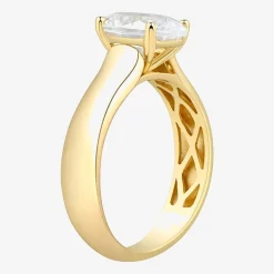 Bridal Addiction (H-I / Si1-Si2) Womens 2 CT. T.W. Lab Grown White Diamond 14K Gold Oval Solitaire Engagement Ring