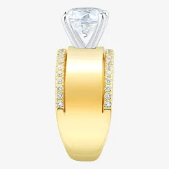 Bridal Addiction (H-I / Si2) Womens 2 1/3 CT. T.W. Lab Grown White Diamond 10K Gold Round Engagement Ring