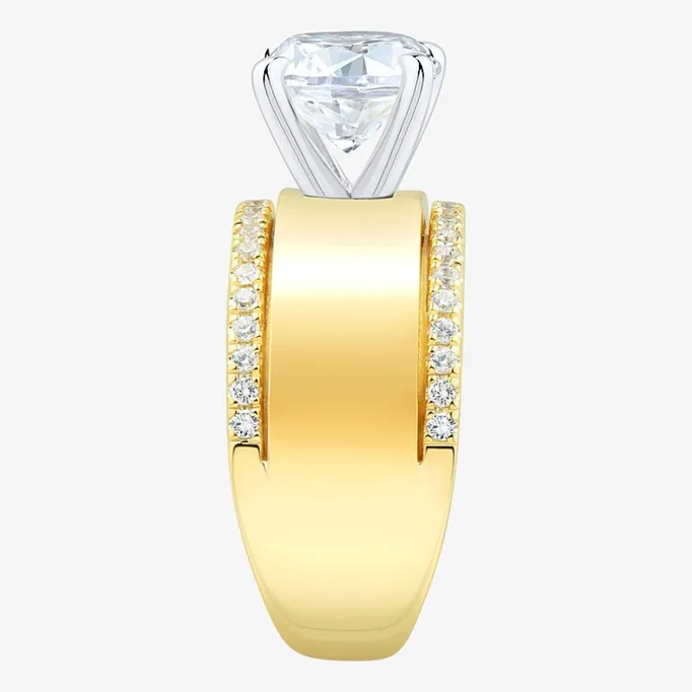 Bridal Addiction (H-I / Si2) Womens 2 1/3 CT. T.W. Lab Grown White Diamond 10K Gold Round Engagement Ring