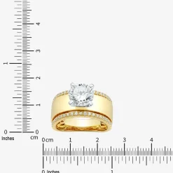 Bridal Addiction (H-I / Si2) Womens 2 1/3 CT. T.W. Lab Grown White Diamond 10K Gold Round Engagement Ring