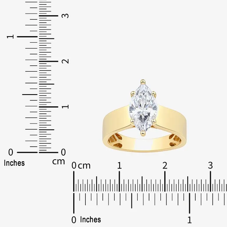 Bridal Addiction Womens 2 CT. T.W. Lab Grown White Diamond 14K Gold Marquise Solitaire Engagement Ring
