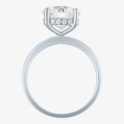 Bridal Addiction Womens 4 1/7 Ct. T.W. Lab Grown White Diamond 14K Gold Oval Solitaire Engagement Ring