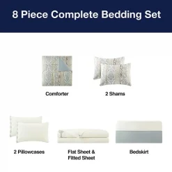 Broadhaven Arleigh 8-pc. Reversible Complete Bedding Set with Sheets