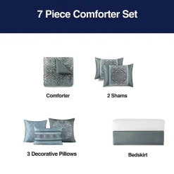 Broadhaven Brimsley 7-pc. Medallion Embellished Embroidered Comforter Set