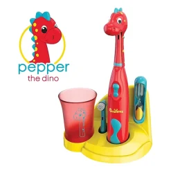 Brusheez Kid's Electric Toothbrush Set - Pepper the Dinosaur