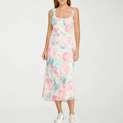 B. Smart Womens Juniors Sleeveless Midi Slip Dress