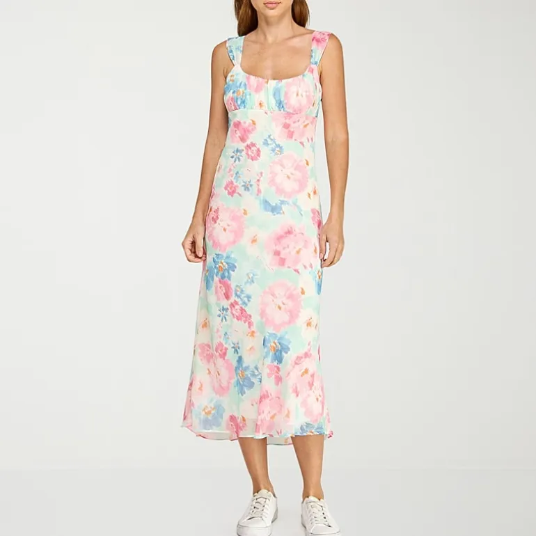 B. Smart Womens Juniors Sleeveless Midi Slip Dress