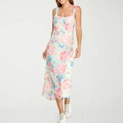 B. Smart Womens Juniors Sleeveless Midi Slip Dress