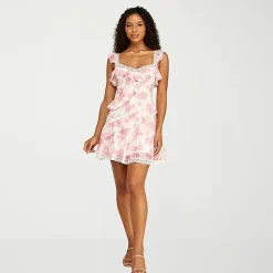 B. Smart Womens Juniors Sleeveless Floral Slip Dress