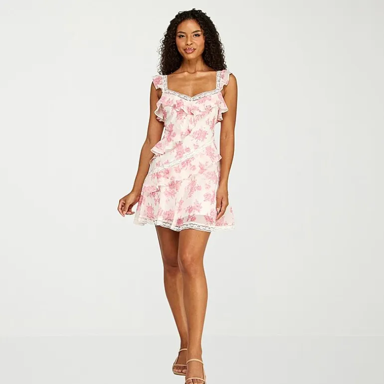 B. Smart Womens Juniors Sleeveless Floral Slip Dress