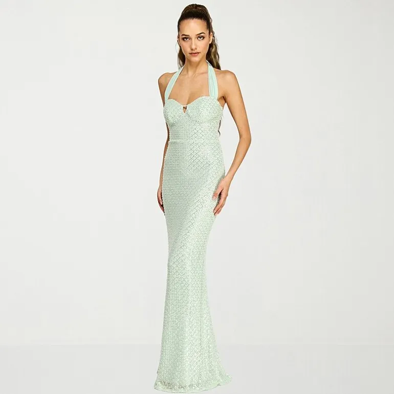 B. Smart Womens Juniors Sweetheart Neck Sleeveless Sequin Bodycon Dress