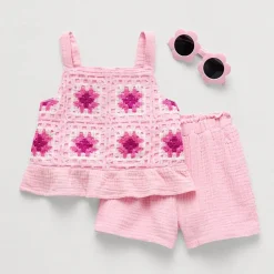 Btween Baby Girls 2-pc. Short Set