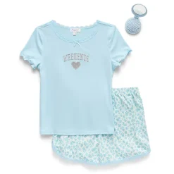 Btween Little & Big Kid Girls Round Neck Short Sleeve 2-pc. Pajama Set