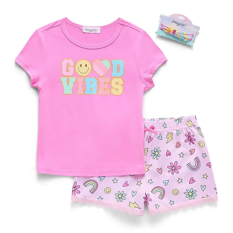 Btween Toddler Girls Round Neck Short Sleeve 2-pc. Pajama Set