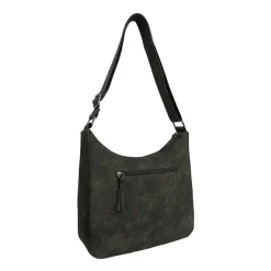 Bueno of California Distress Pebble Washed Double Zip Crossbody Bag