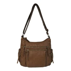 Bueno of California Elephant Large Washed Hobo Crossbody Bag