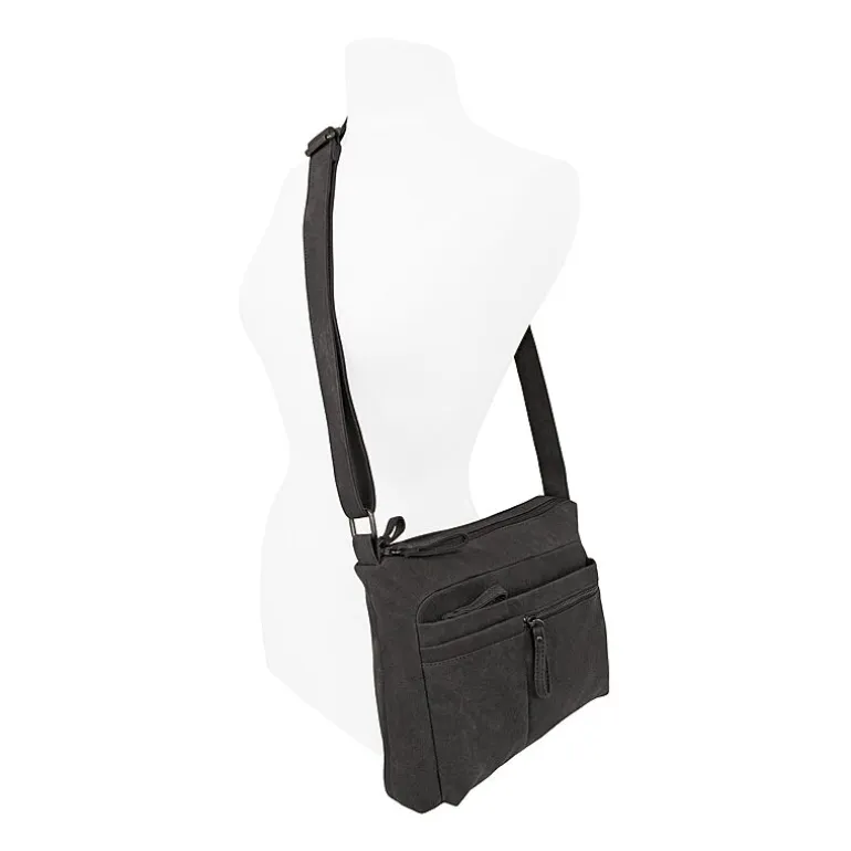 Bueno of California North South Zip Washed Crossbody Bag