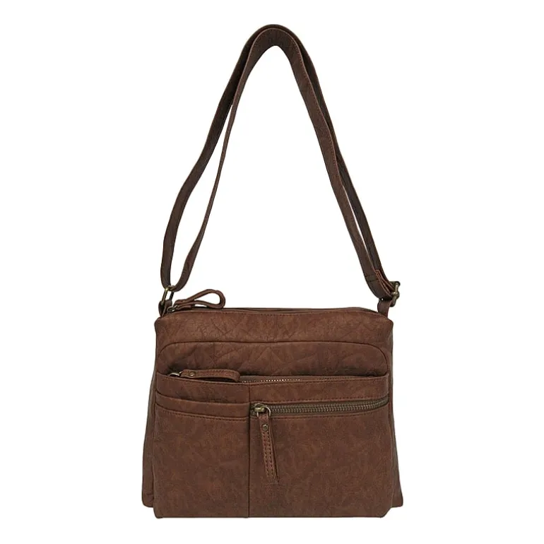 Bueno of California North South Zip Washed Crossbody Bag