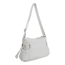 Bueno of California Pebble Washed Zip Front Crossbody Bag