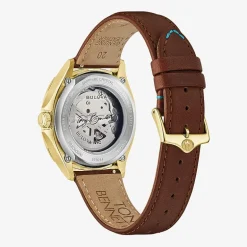 Bulova Classic Bul Mens Automatic Brown Stainless Steel Strap Watch 97b244